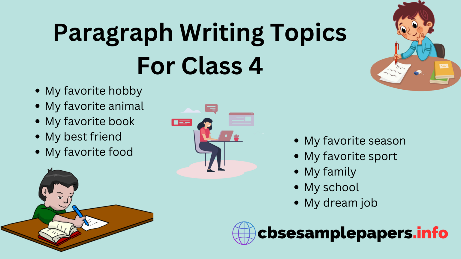 application writing topics for class 4
